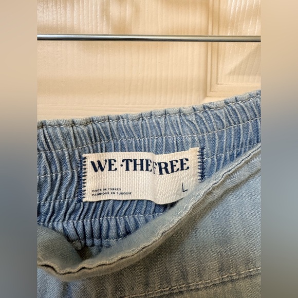 Free People Dawn On Me Wide Leg Pull On Lightweight Jeans Large - Picture 6 of 9